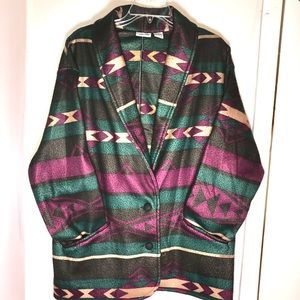 Cabin Creek fleece Aztec jacket size M Preowned